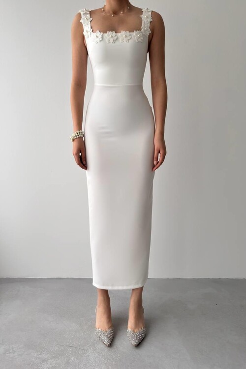 Ming Flower Detailed Dress