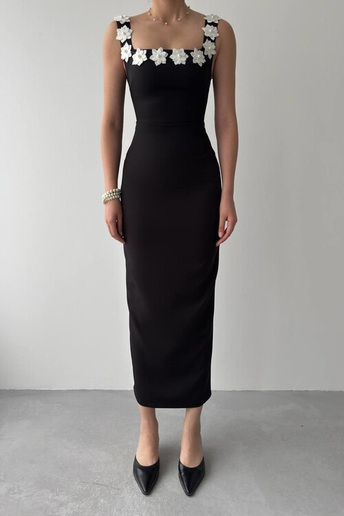 Ming Flower Detailed Dress