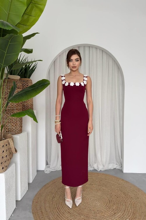 Ming Flower Detailed Dress