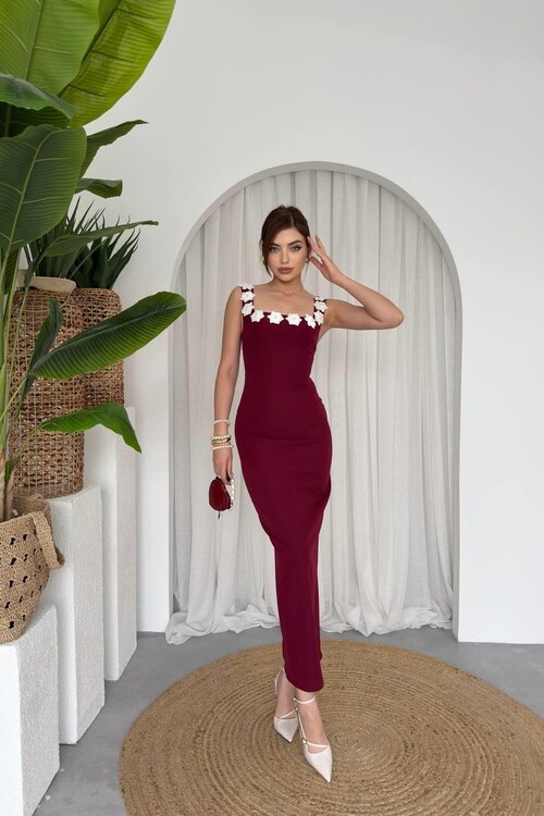 Ming Flower Detailed Dress