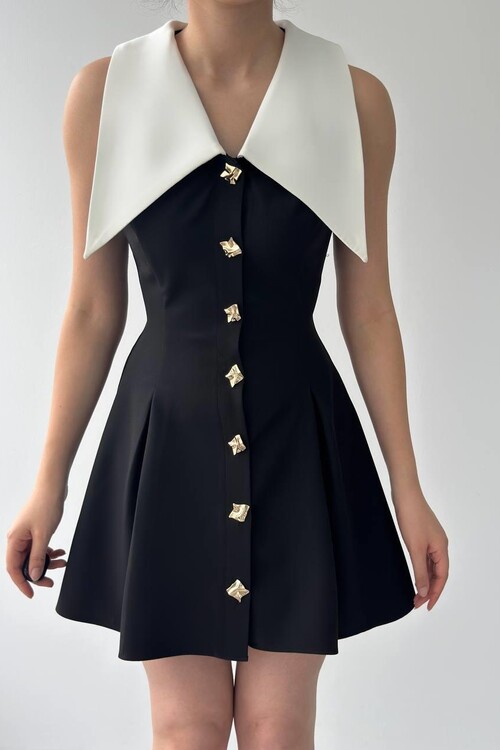 Ness Düğmeli Elbise