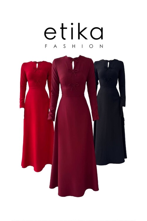 Ofse Fiyonk Detaylı Elbise