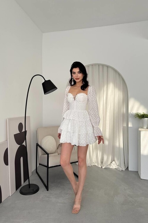 Oxfo Göğüs Bağlamalı Elbise