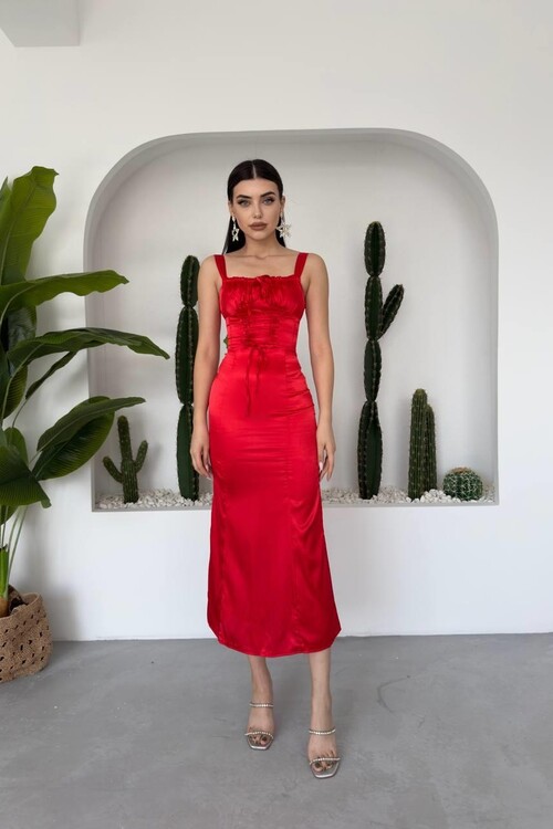 PAG İP ASKILI ELBİSE