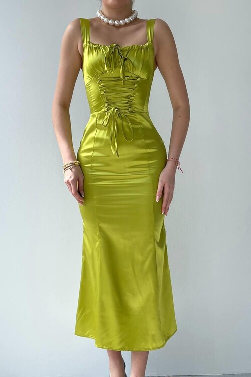 PAG İP ASKILI ELBİSE