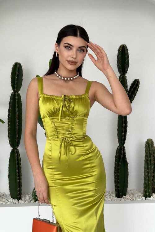 PAG İP ASKILI ELBİSE