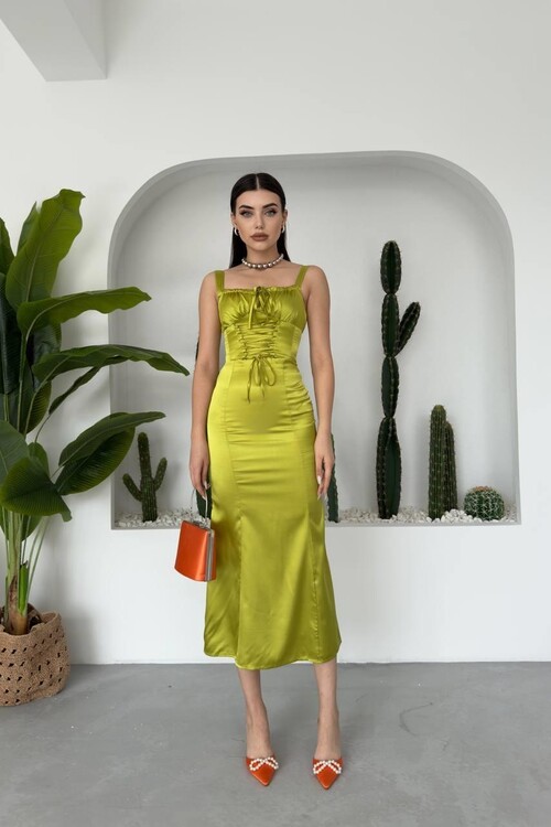 PAG İP ASKILI ELBİSE