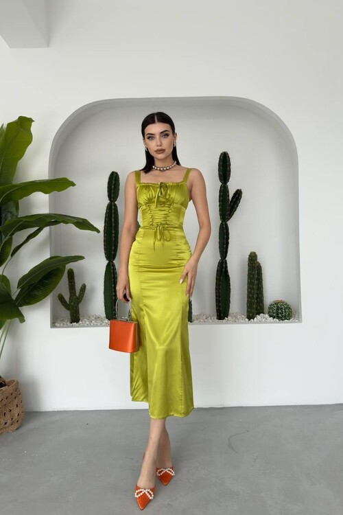 PAG İP ASKILI ELBİSE