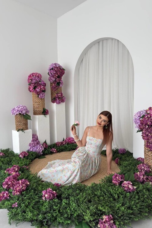 Pars İp Askılı Elbise