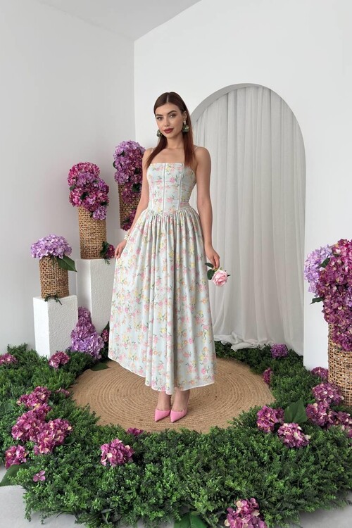 Pars İp Askılı Elbise