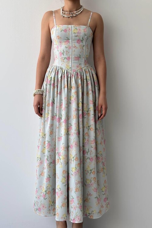 Pars İp Askılı Elbise