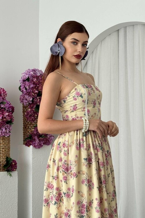 Pars İp Askılı Elbise