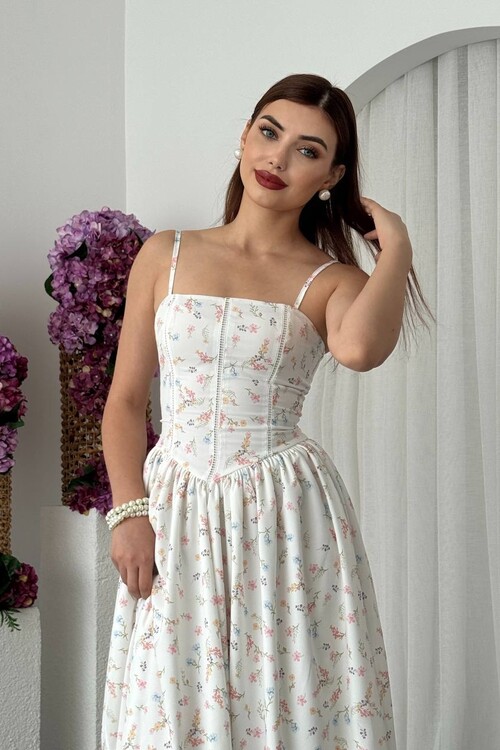 Pars İp Askılı Elbise