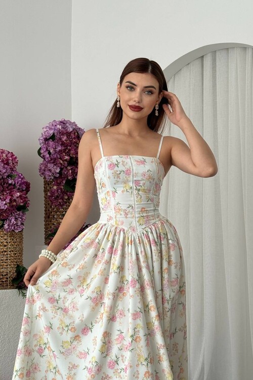 Pars İp Askılı Elbise