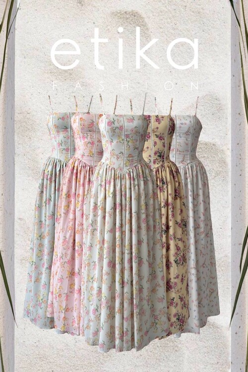 Pars İp Askılı Elbise