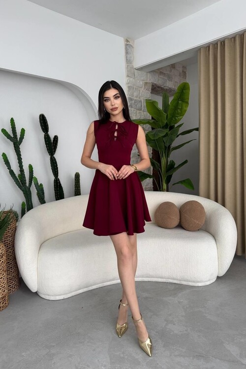 Perp Bow Detailed Dress