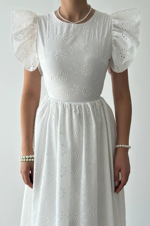 Pol Fırfırlı Elbise