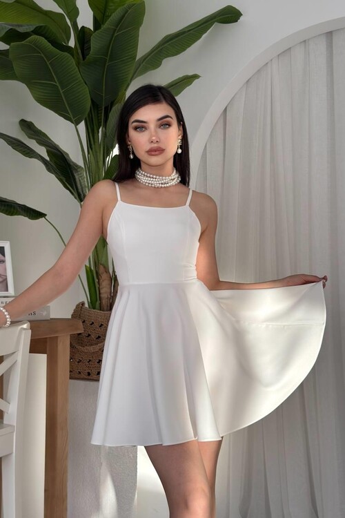 Pole İp Askılı Elbise