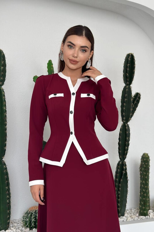 Rax Düğme Detaylı Takım