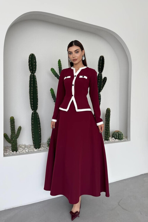 Rax Düğme Detaylı Takım