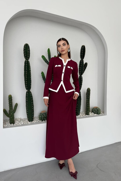 Rax Düğme Detaylı Takım