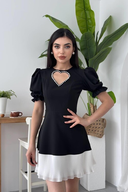 Safe Kalp Detaylı Elbise