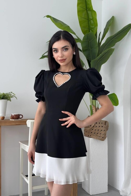 Safe Kalp Detaylı Elbise