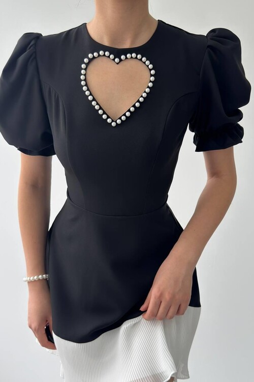 Safe Kalp Detaylı Elbise