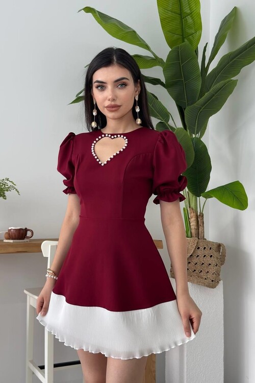 Safe Kalp Detaylı Elbise