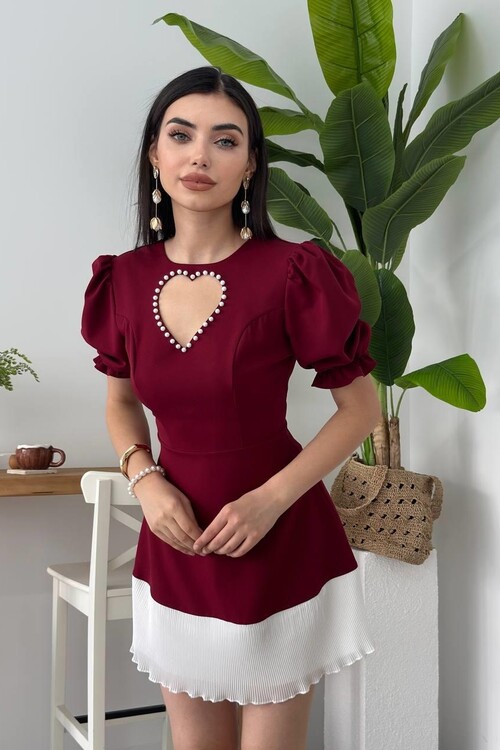 Safe Kalp Detaylı Elbise