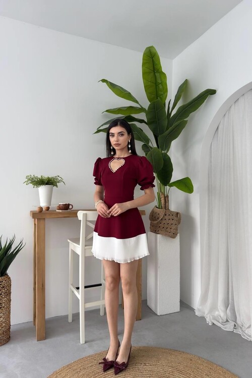 Safe Kalp Detaylı Elbise