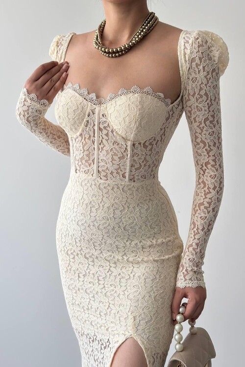 Siena Yırtmaç Detaylı Elbise