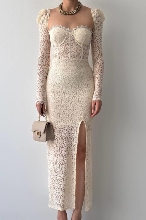 Siena Yırtmaç Detaylı Elbise