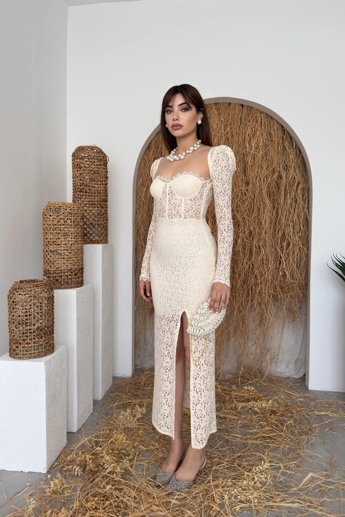 Siena Yırtmaç Detaylı Elbise