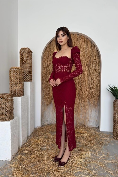 Siena Yırtmaç Detaylı Elbise