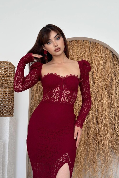 Siena Yırtmaç Detaylı Elbise