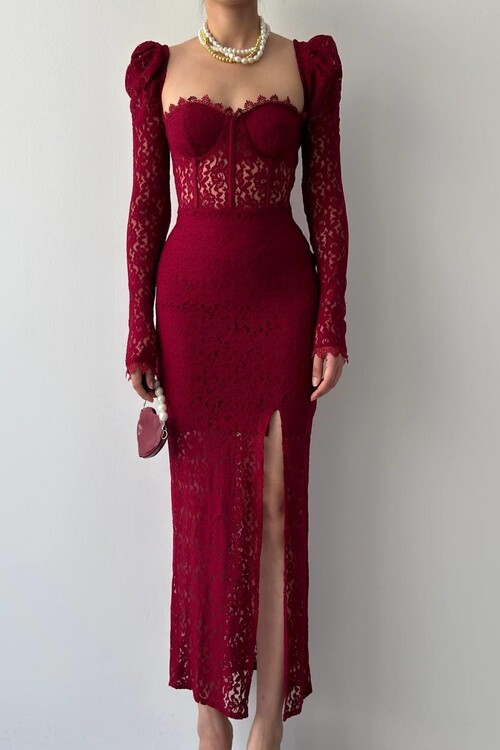 Siena Yırtmaç Detaylı Elbise