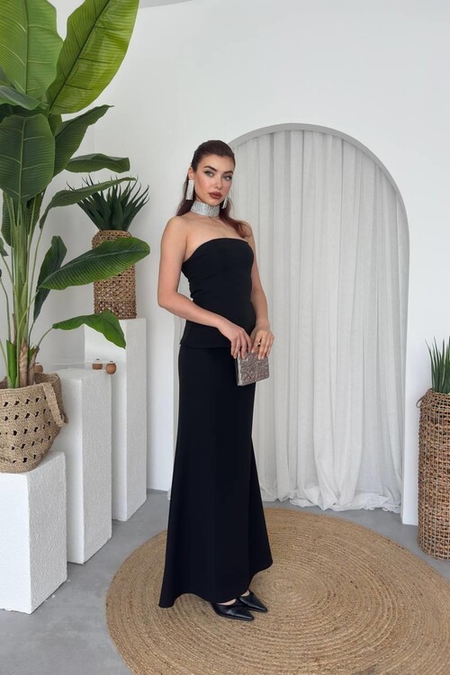 Spas Straplez Elbise