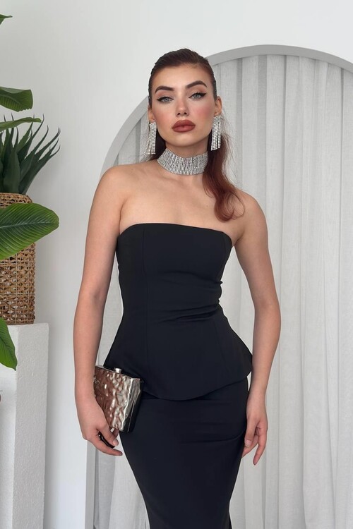 Spas Straplez Elbise