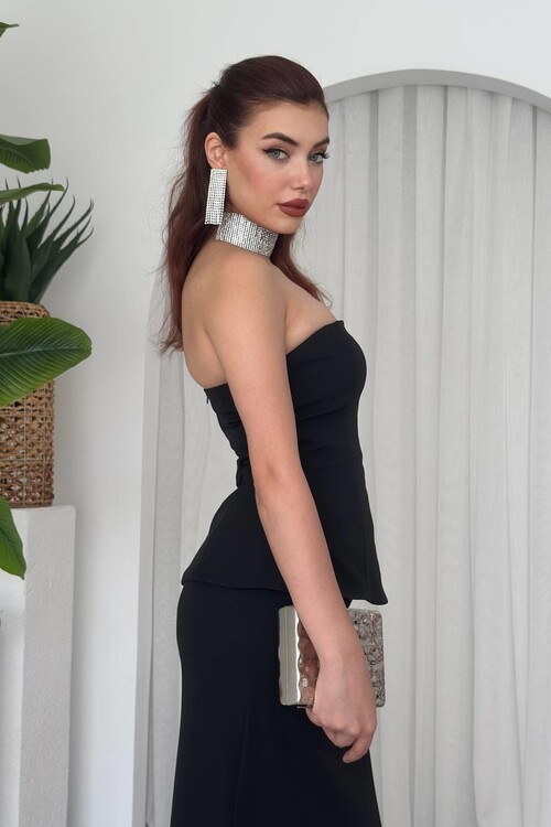 Spas Straplez Elbise