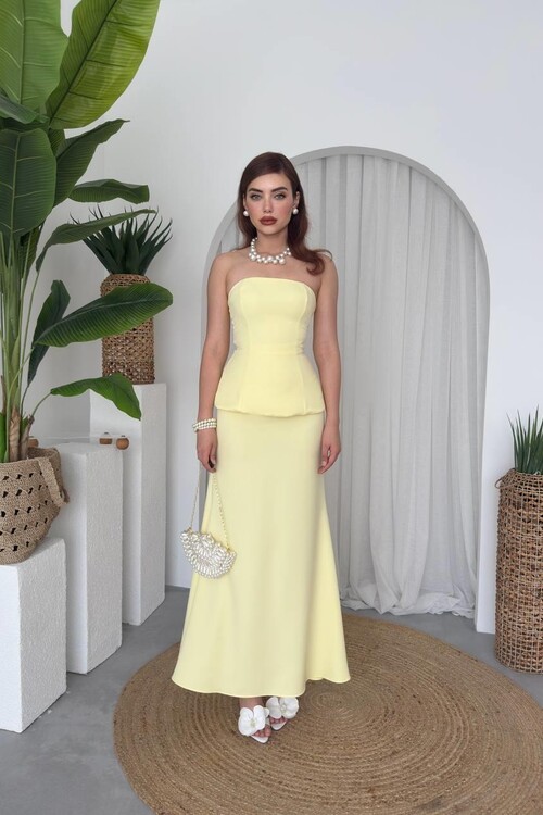 Spas Straplez Elbise