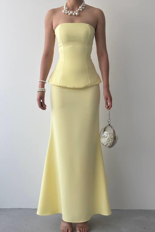 Spas Straplez Elbise