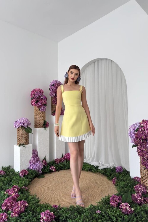 Steel Fiyonk Detay Elbise