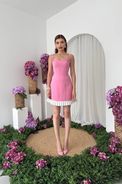 Steel Fiyonk Detay Elbise