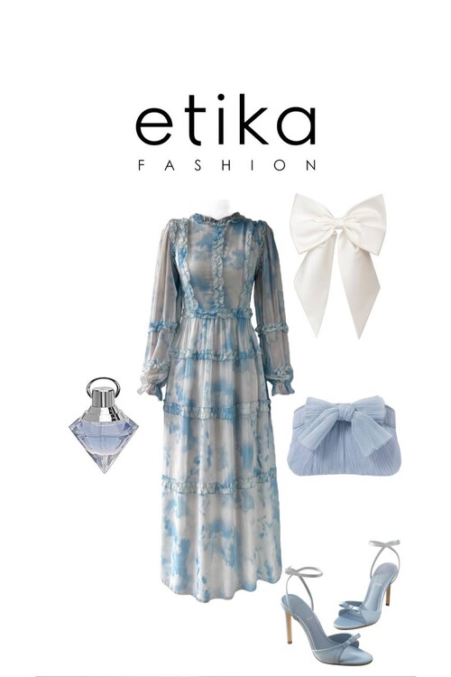 Tupe Fırfırlı Elbise