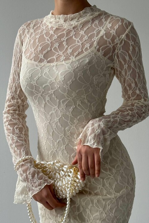 Vedo Çiçek Detaylı Elbise