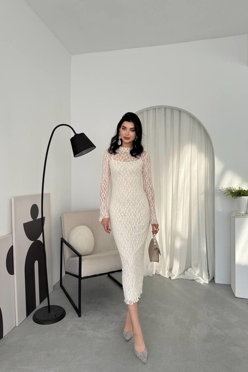 Vedo Çiçek Detaylı Elbise