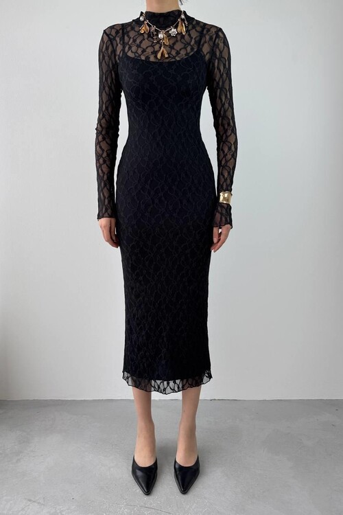 Vedo Çiçek Detaylı Elbise