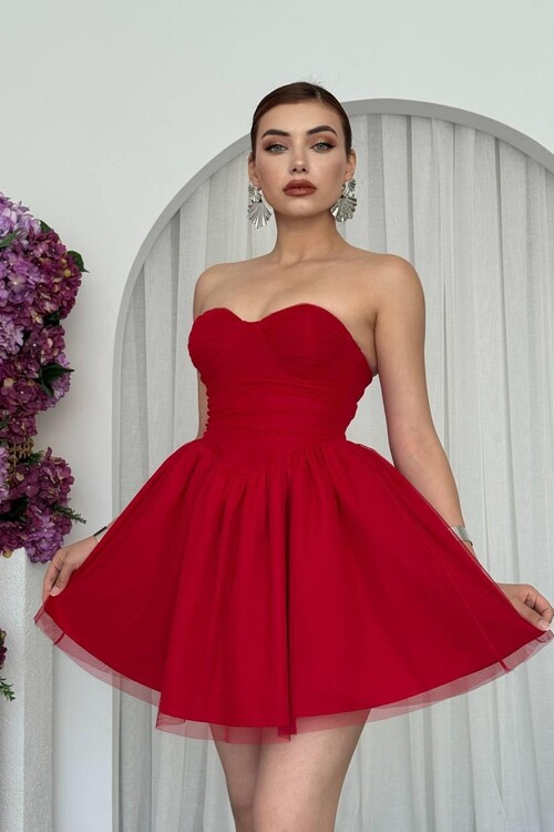 Xoxa Straplez Elbise