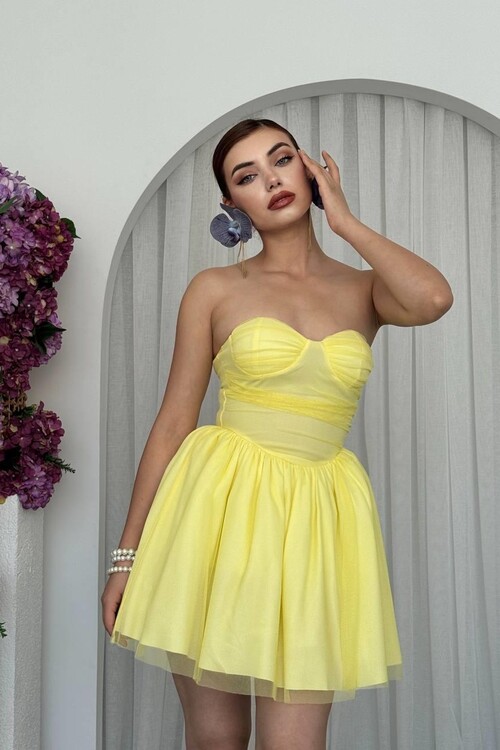 Xoxa Straplez Elbise